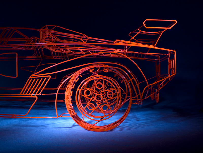 Illustration for article titled Artist Creates Wireframe Lamborghini Countach